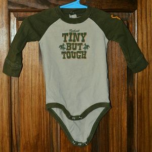 Tiny but Tough Carhartt onesie